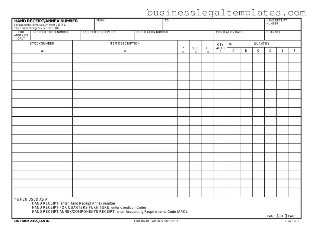 Printable Da Form