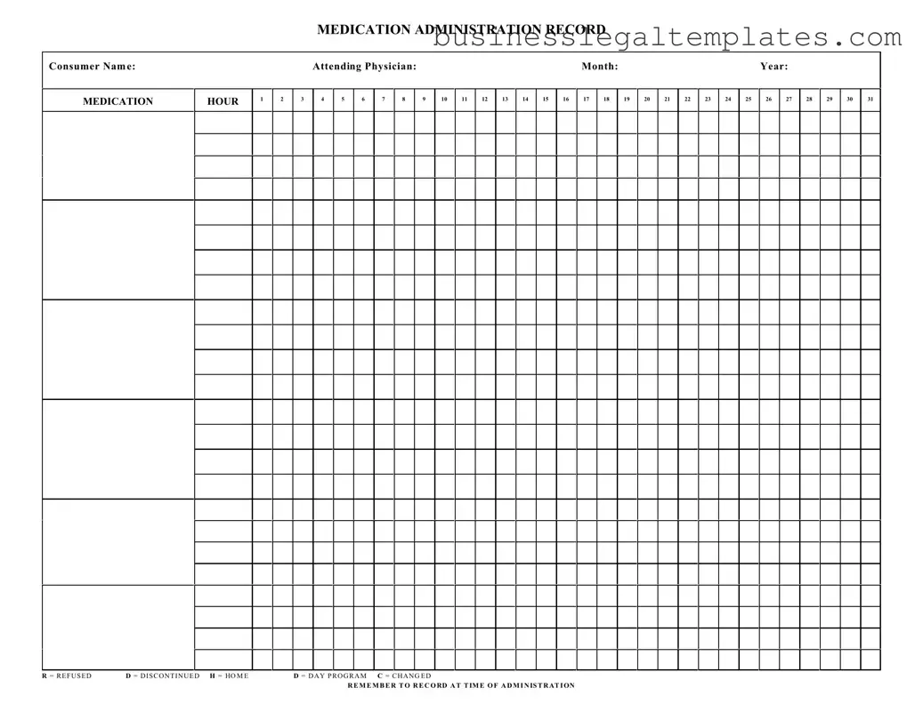Printable Medication Administration Record Sheet Form
