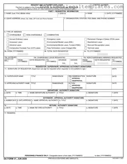 Printable Da 31 Form