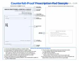 Printable Prescription Pad Form