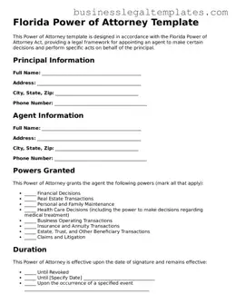 Blank Florida Power of Attorney Document