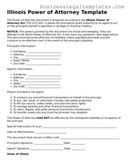 Blank Illinois Power of Attorney Document
