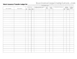 Printable Stock Transfer Ledger Form