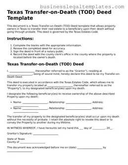 Blank Texas Transfer-on-Death Deed Document
